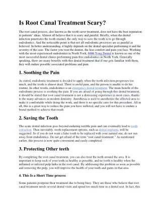 is root canal treatment scary