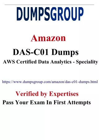 Valid Pack of DAS-C01 Exam Dumps Is Now Available | Dumpsgroup.com