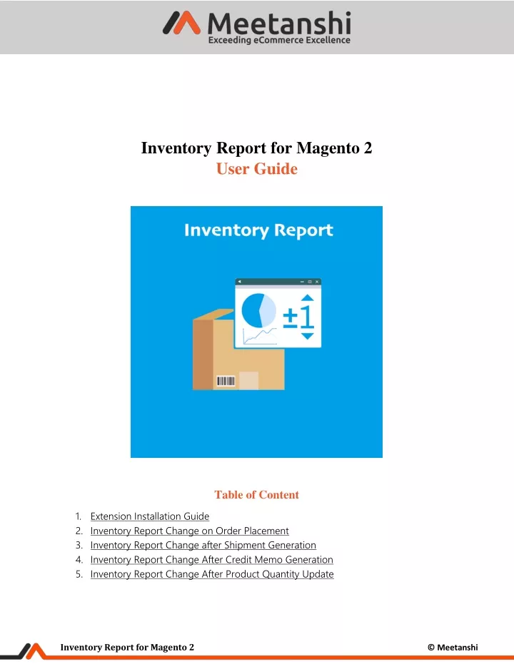 inventory report for magento 2 user guide