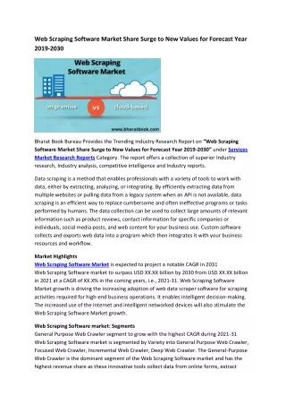 web scraping software market share surge