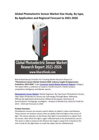 global photoelectric sensor market size study