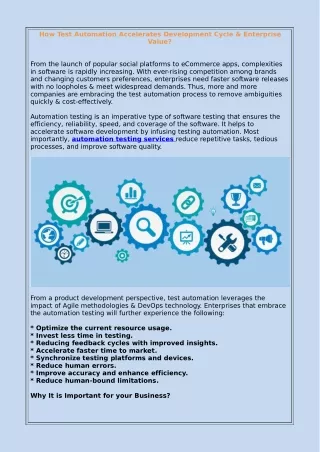 how test automation accelerates development cycle