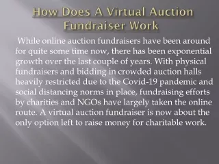 virtual auction fundraiser