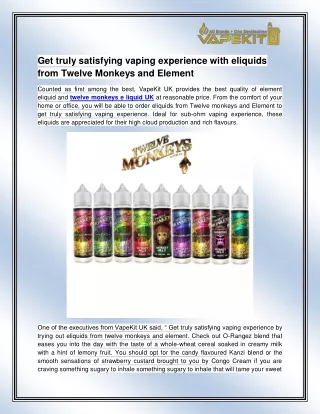 get truly satisfying vaping experience with
