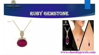 Buy Natural Ruby Stone from Chordia Jewels