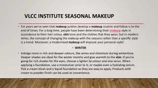 vlcc institute seasonal makeup