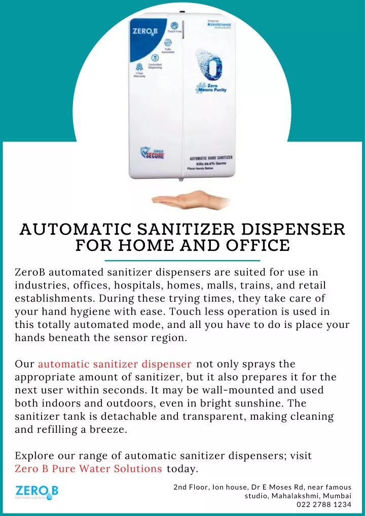 automatic sanitizer dispenser for home and office