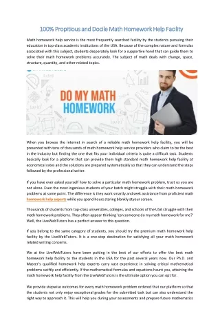 Get Math Homework Help From Experts to Boost Your Grades
