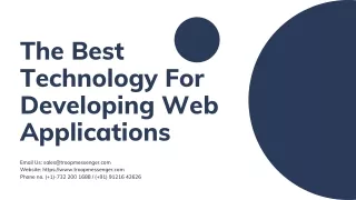 the best technology for developing