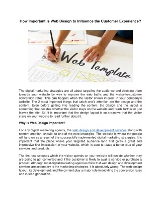 how important is web design to influence