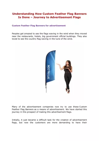 understanding how custom feather flag banners