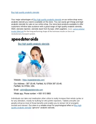 Buy high quality anabolic steroids