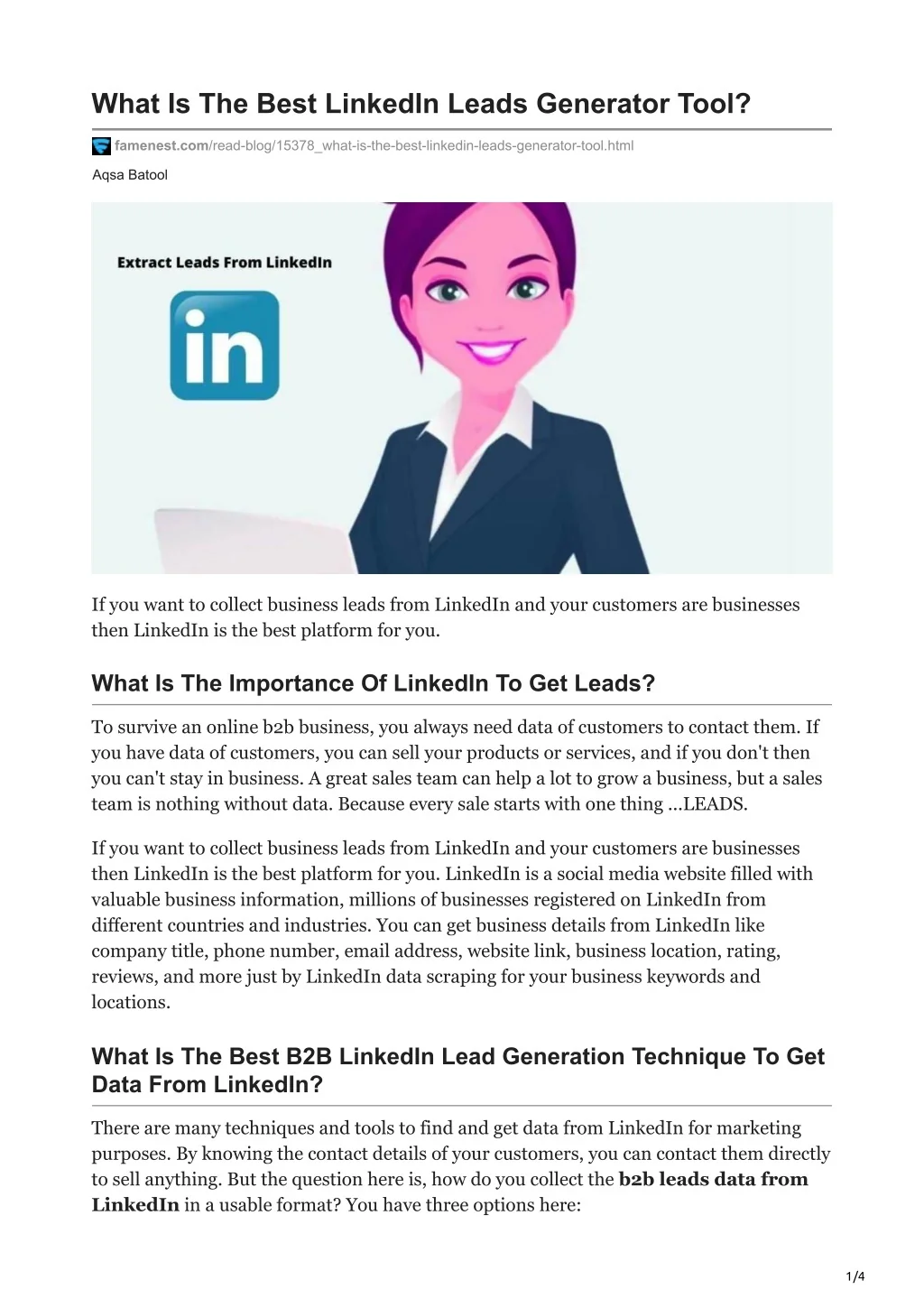 PPT - What Is The Best LinkedIn Leads Generator Tool PowerPoint ...