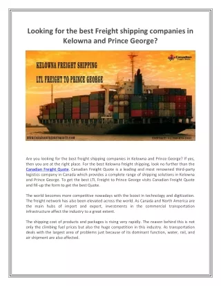 looking for the best freight shipping companies