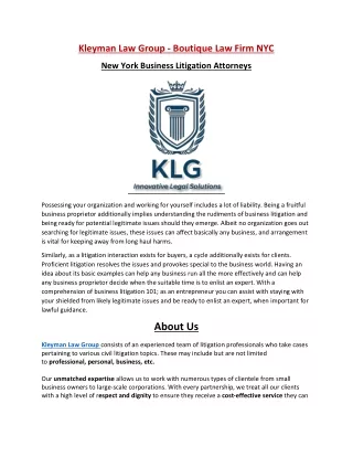 kleyman law group boutique law firm nyc