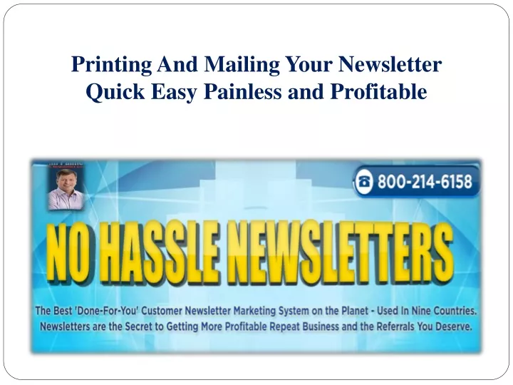printing and mailing your newsletter quick easy