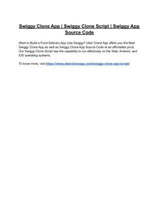 Swiggy Clone App | Swiggy Clone Script | Swiggy App Source Code