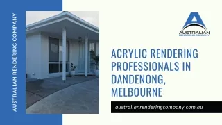 Acrylic Rendering Professionals in Dandenong, Melbourne