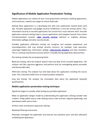 significance of mobile application penetration
