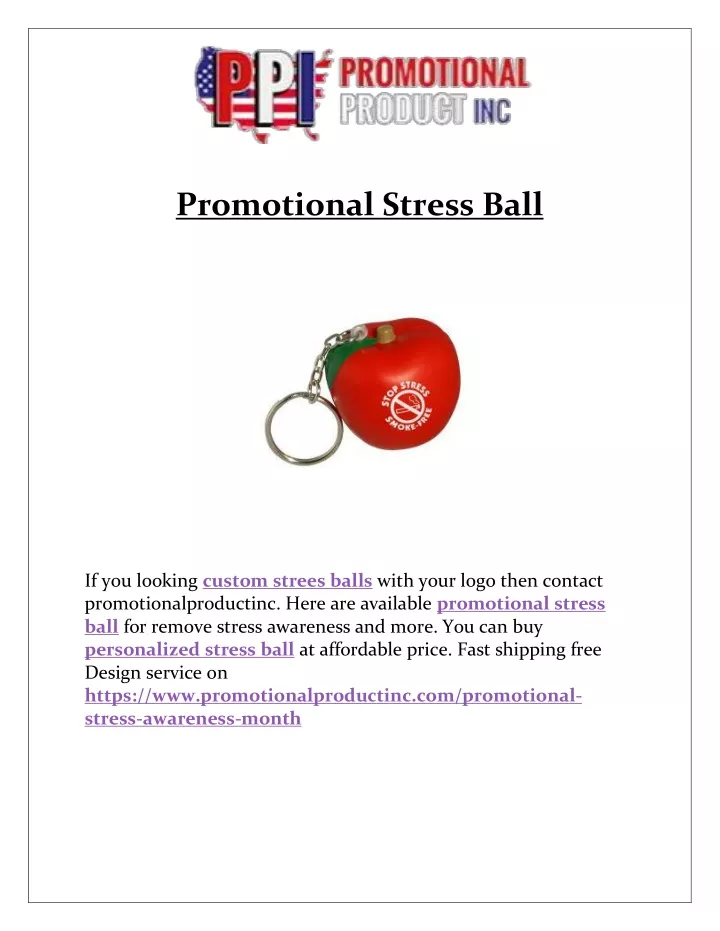 promotional stress ball