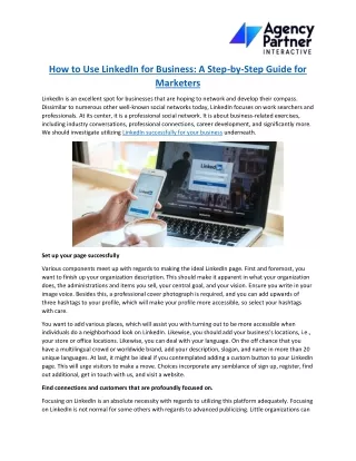 how to use linkedin for business a step by step