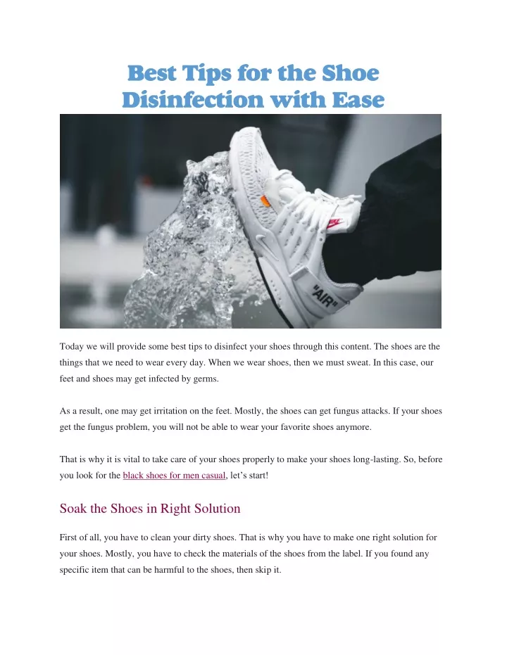 best tips for the shoe disinfection with ease