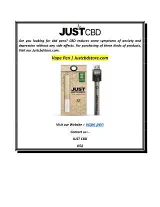 Vape Pen  Justcbdstore.com
