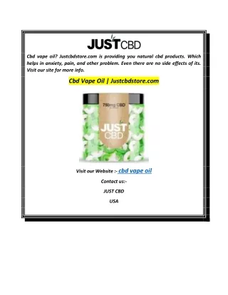 Cbd Vape Oil  Justcbdstore.com