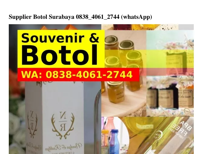 supplier botol surabaya 0838 4061 2744 whatsapp