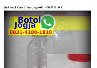 Jual Botol Kaca 1 Liter Jogja O8౩I-ᏎI8O-I8IO[WhatsApp]