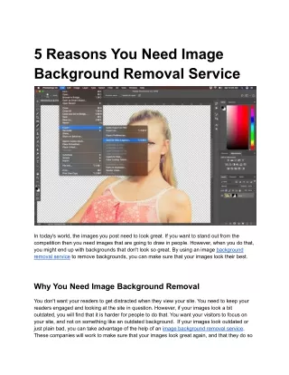 How to Image Background Remove in Photoshop Your Way To Success