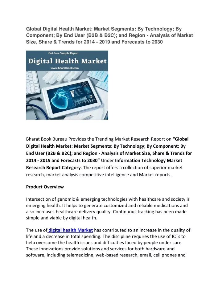 global digital health market market segments