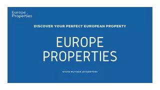 Get The Best Property for sale in Italy With Europe Properties