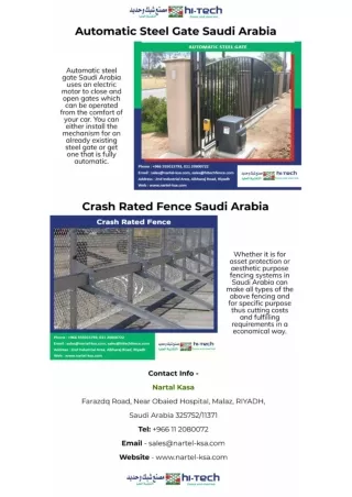 Automatic Steel Gate Saudi Arabia