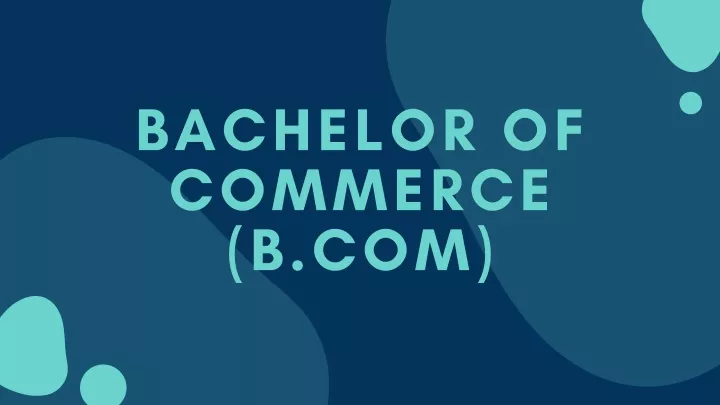 bachelor of commerce b com