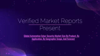 verified market reports present