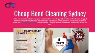 Cheap Bond Cleaning Sydney