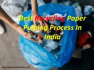 Waste Paper Recycling Process In India