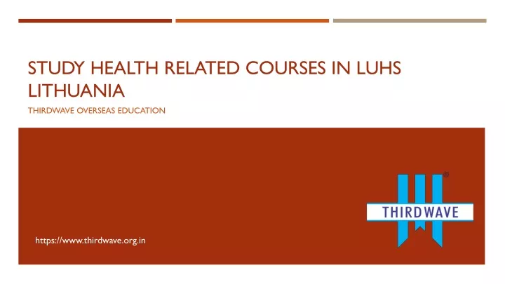 study health related courses in luhs lithuania