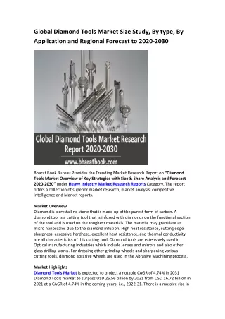 global diamond tools market size study by type