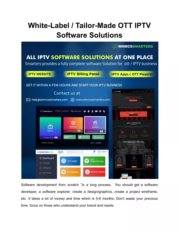 white label tailor made ott iptv software