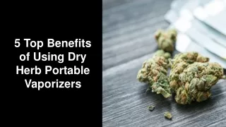 5 Top Benefits of Using Dry Herb Portable Vaporizers
