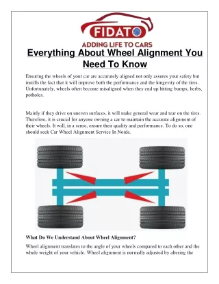 Everything About Wheel Alignment You Need To Know