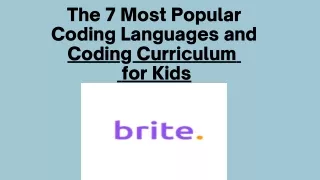 The 7 Most Popular Coding Languages and Coding Curriculum for Kids