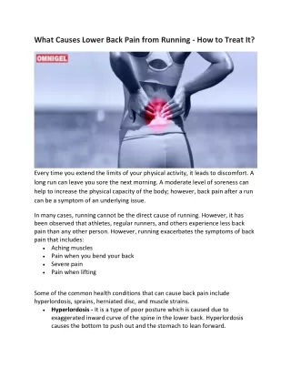 what causes lower back pain from running