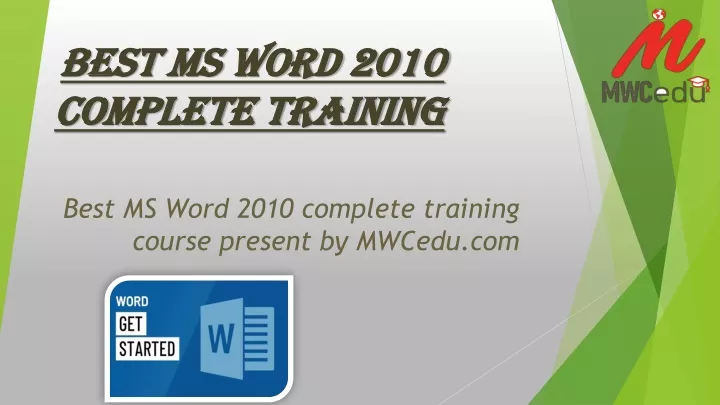 best ms word 2010 complete training