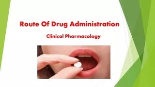 Route Of Drug Administration