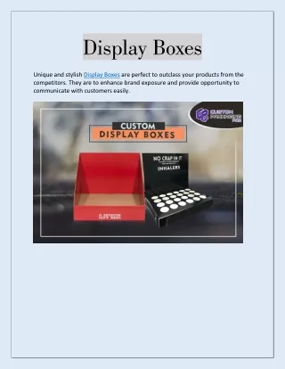 display boxes