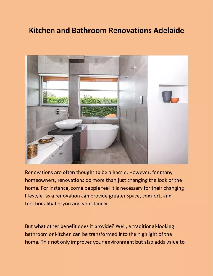 kitchen and bathroom renovations adelaide