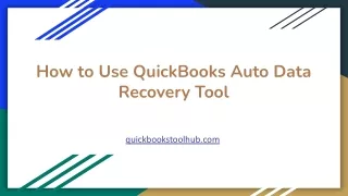 How to Use QuickBooks Auto Data Recovery Tool